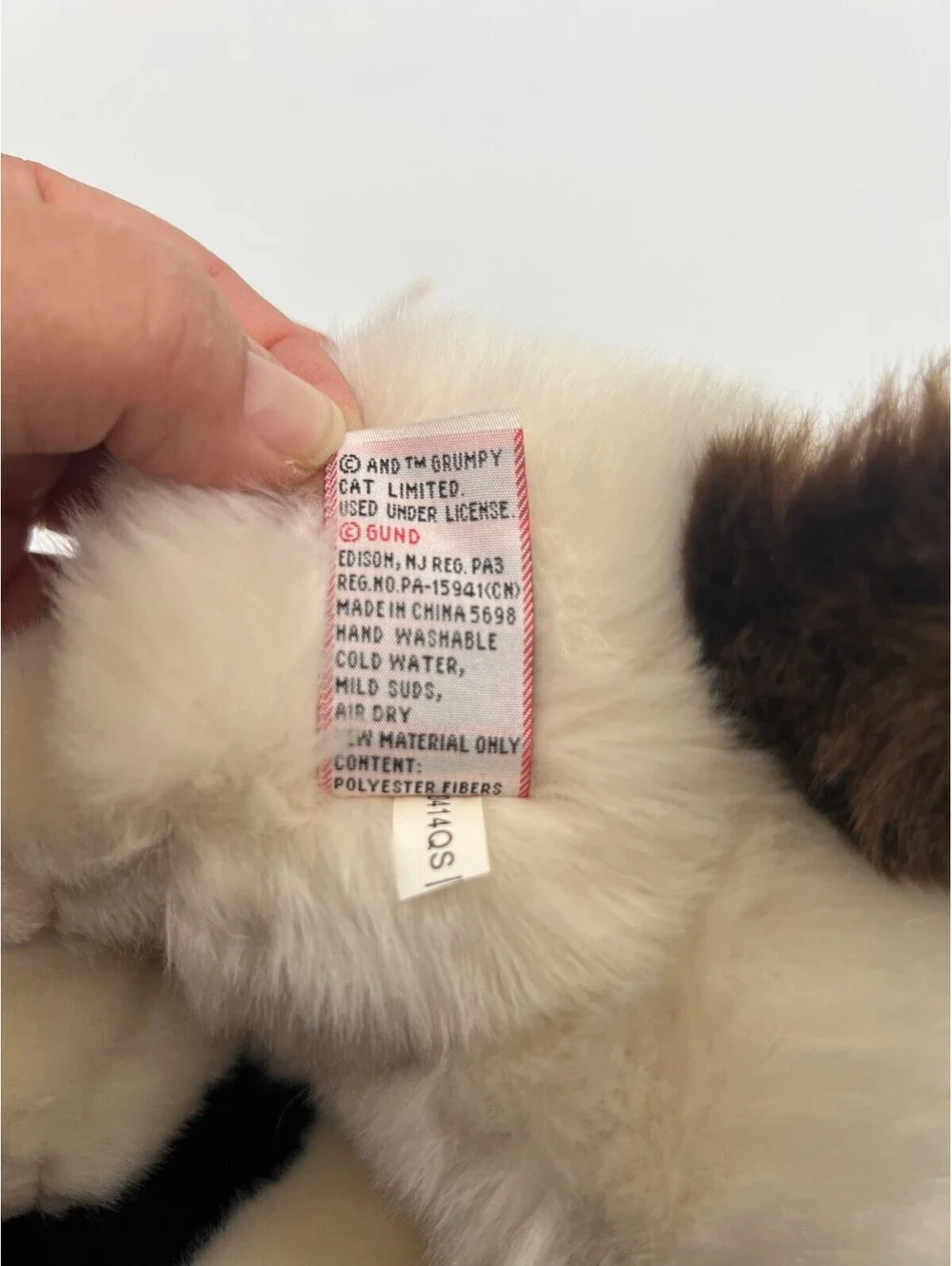 GUND Grumpy Cat Plush Stuffed Animal Realistic Kitty With Tag EUC Clean